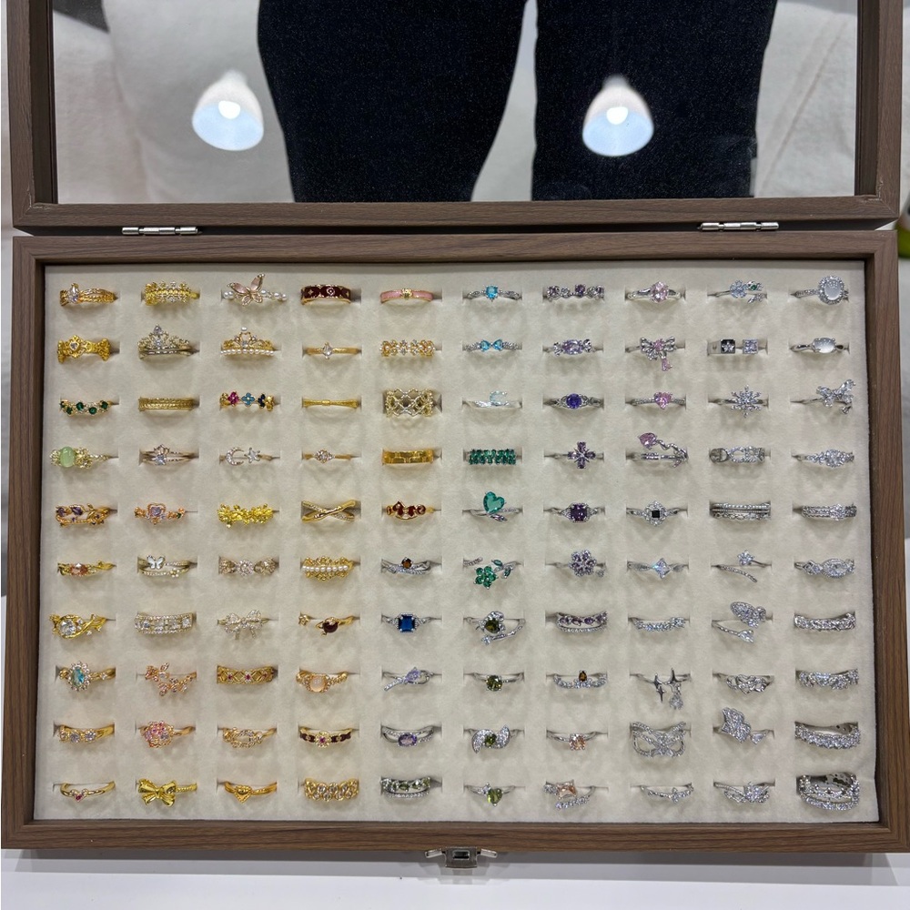 Elegant Gold and Silver Women's Ring Set